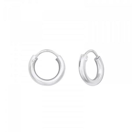 Silver 10mm Ear Hoops