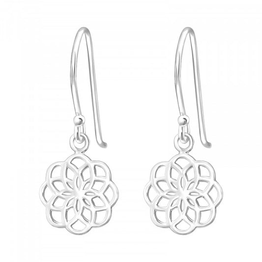 Silver Flower Earrings