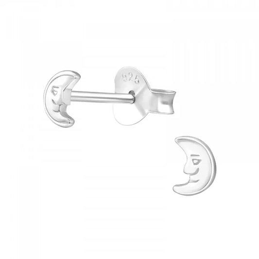 Mini Face Moon Ear Studs