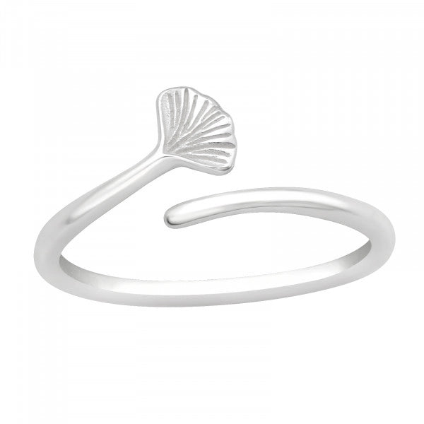 Silver Adjustable Shell Ring