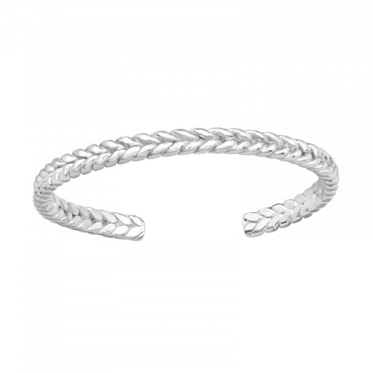 Silver Braid Adjustable Toe Ring