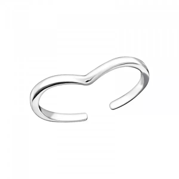 Silver Plain Adjustable Toe Ring